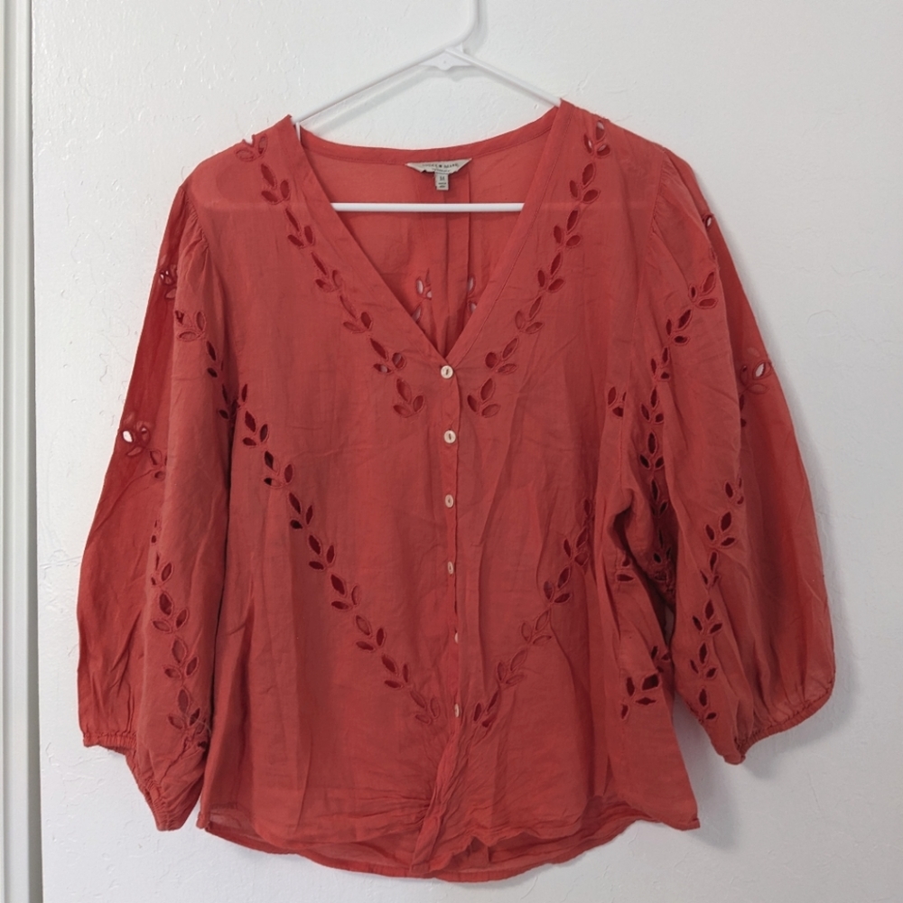 Women's medium Lucky Brand coral top